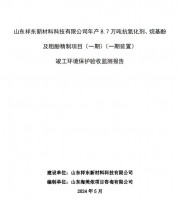 山東祥東新材料科技有限公司年產(chǎn)8.7萬噸抗氧化劑、烷基酚及粗酚精制項(xiàng)目(一期)(一期裝置)竣工環(huán)境保護(hù)驗(yàn)收監(jiān)測(cè)報(bào)告